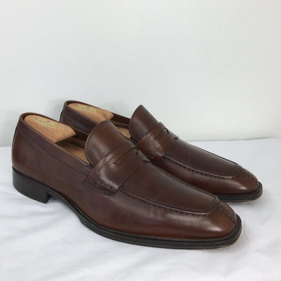 Johnston + Murphy Mens Italian Leather Dress Loafer Size 10.5 EXCELLENT - Picture 1 of 7